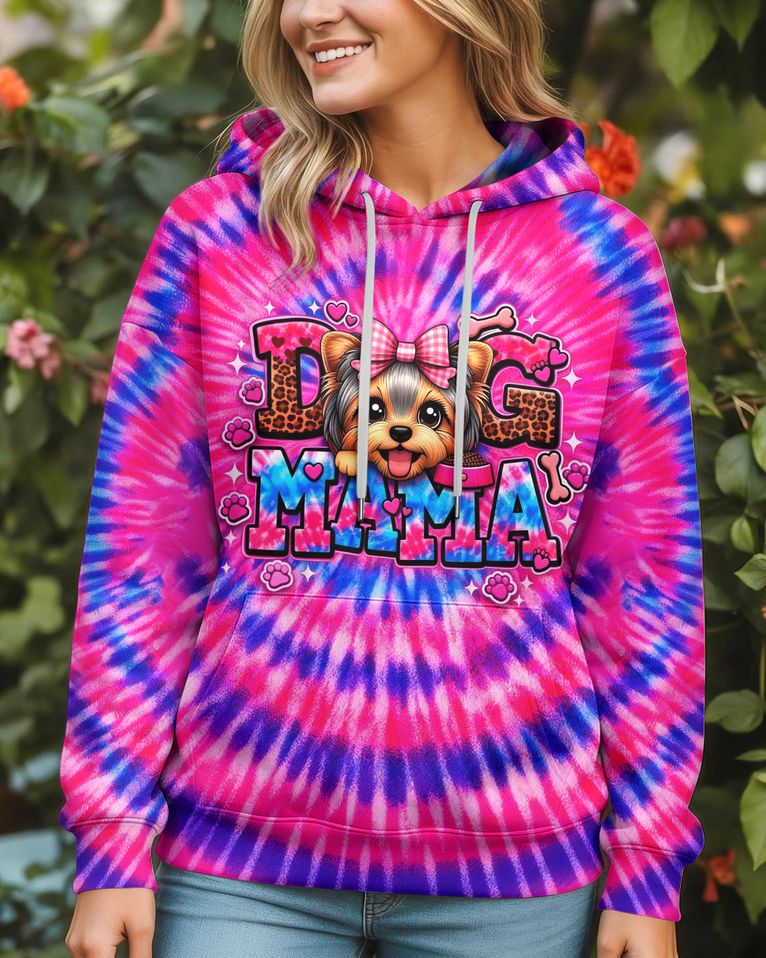 YORKIE DOG MAMA SWIRL ALL OVER PRINT - TLHG0603263