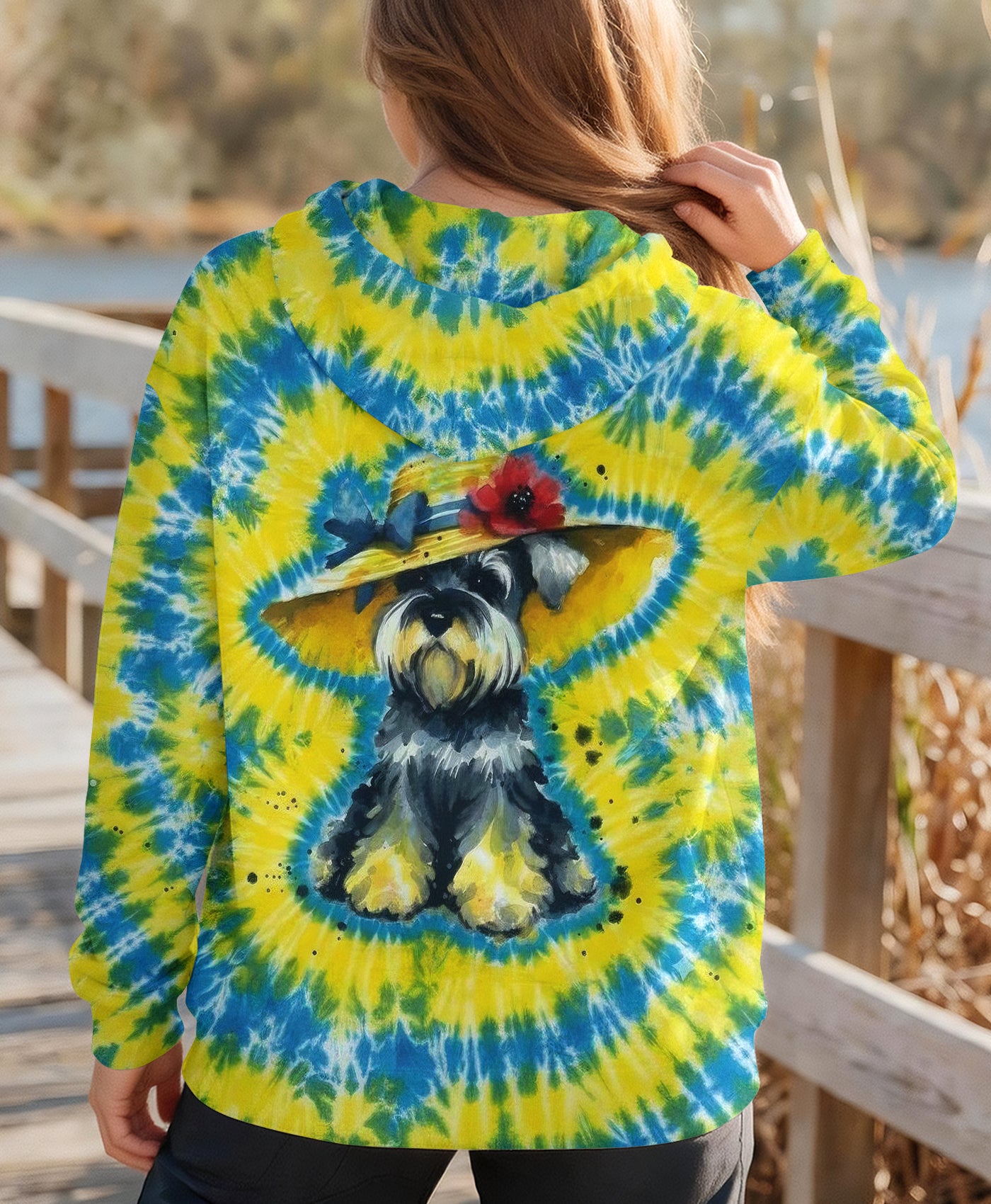 SCHNAUZER DOG YELLOW PATTERN ALL OVER PRINT - TLHG2905263