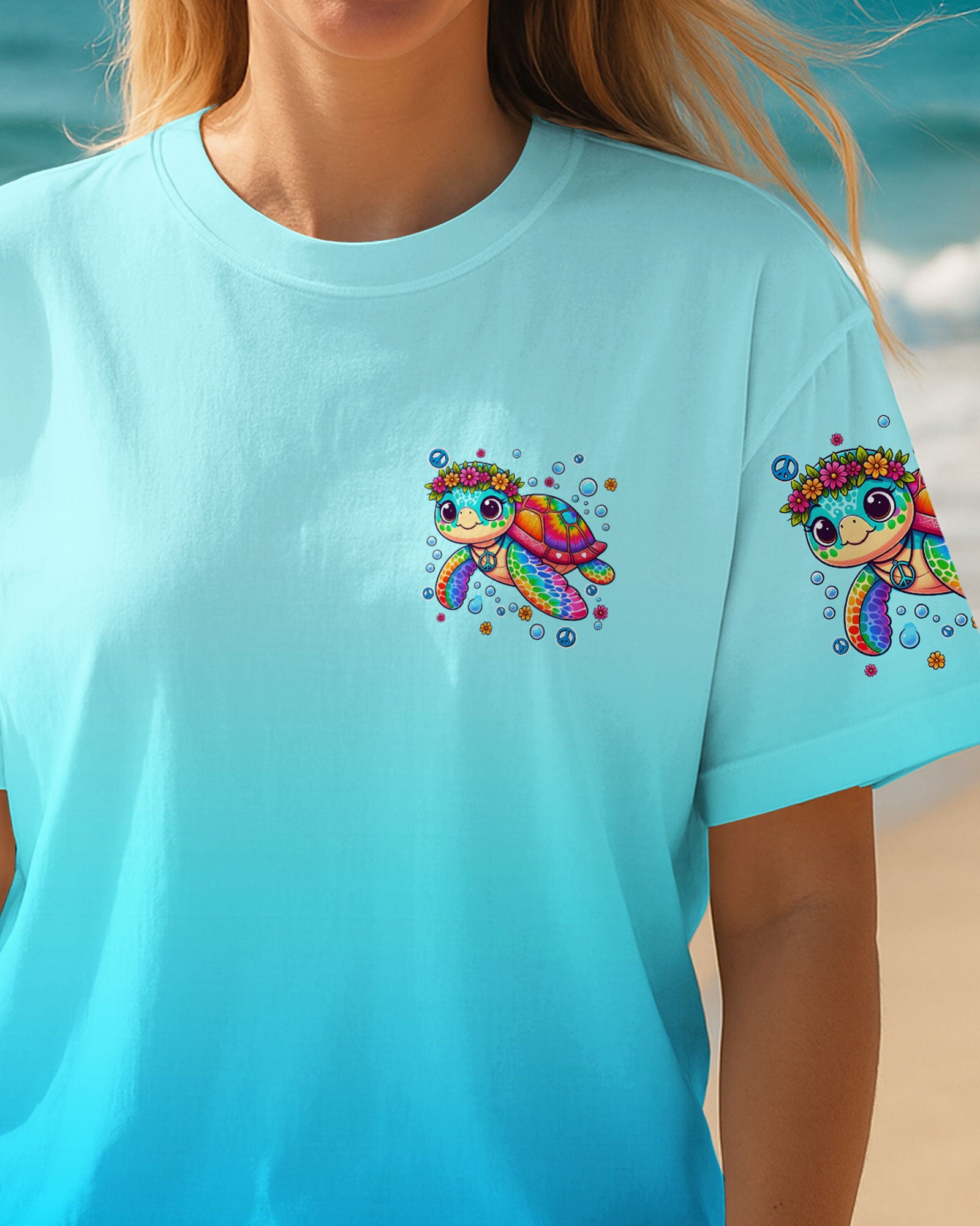 NOT ALL WHO WANDER ARE LOST HIPPIE TURTLE ALL OVER PRINT - TYQY1507252