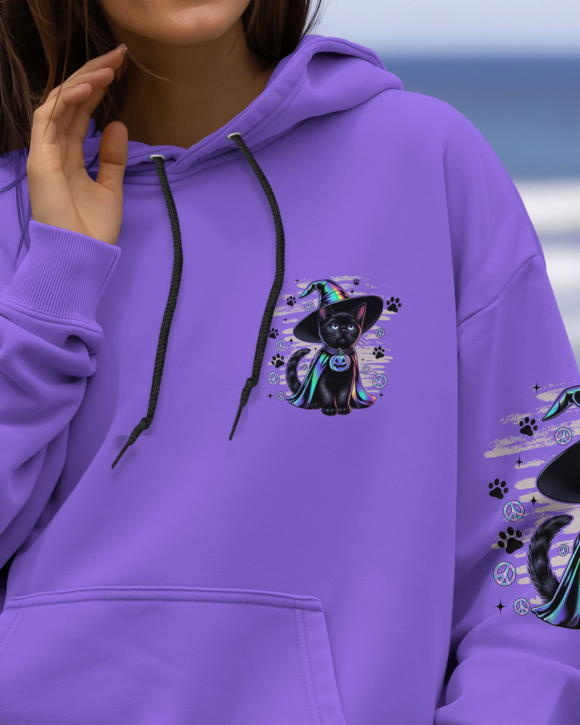 WITCHY HIPPIE CAT HALLOWEEN ALL OVER PRINT - TYQY2608254
