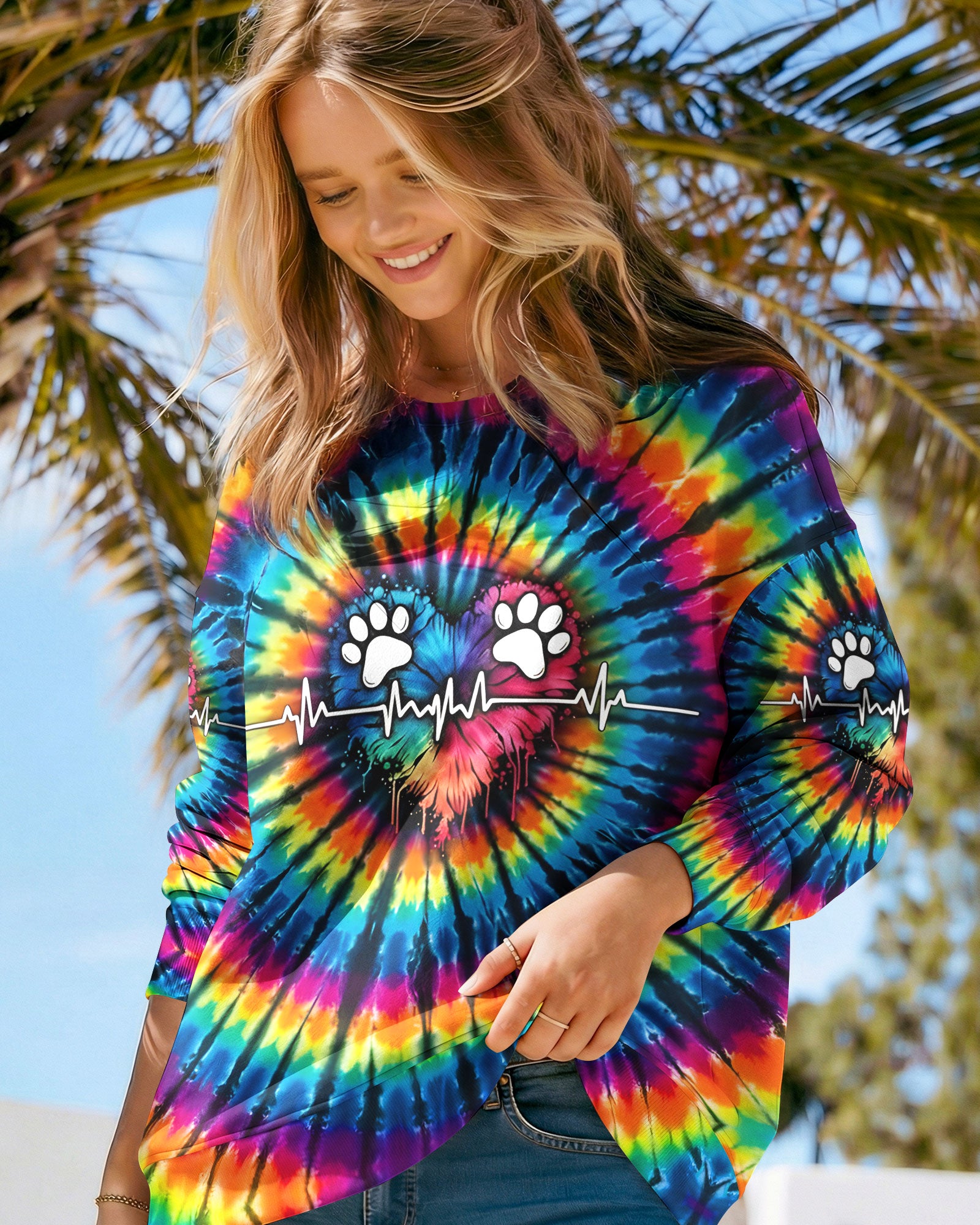 PAW HEARTBEAT COLORFUL ALL OVER PRINT - TYQY1302261