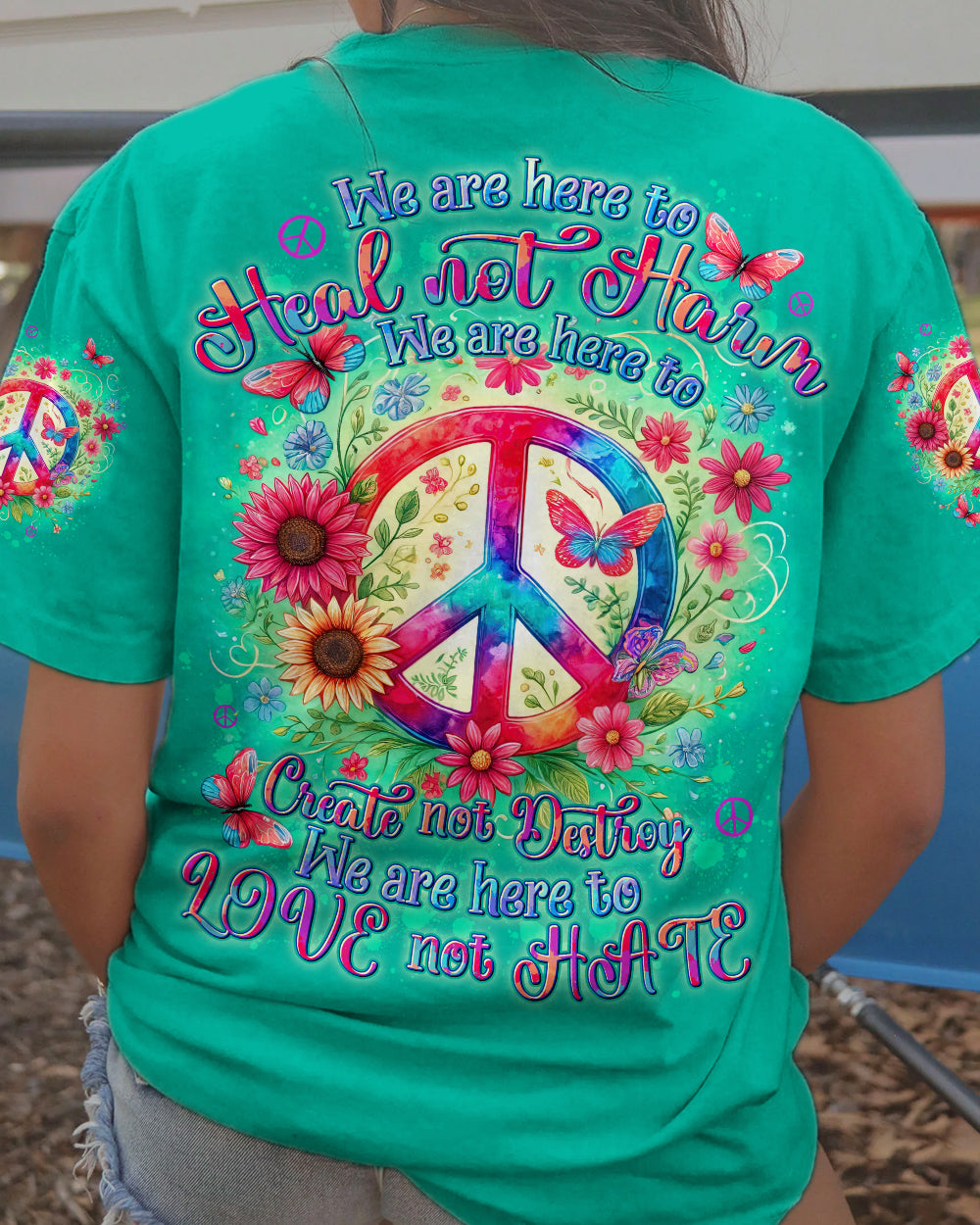 WE ARE HERE TO LOVE NOT HATE ALL OVER PRINT - TYTD2005244