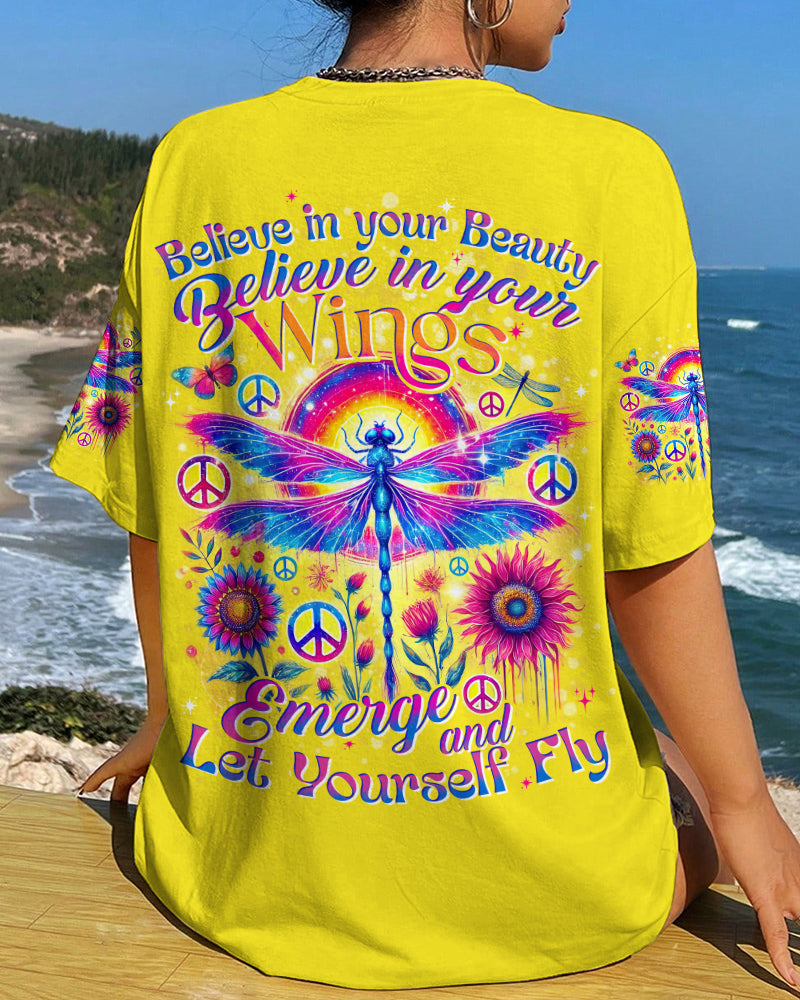 BELIEVE IN YOUR BEAUTY DRAGONFLY ALL OVER PRINT - TYTD1307242