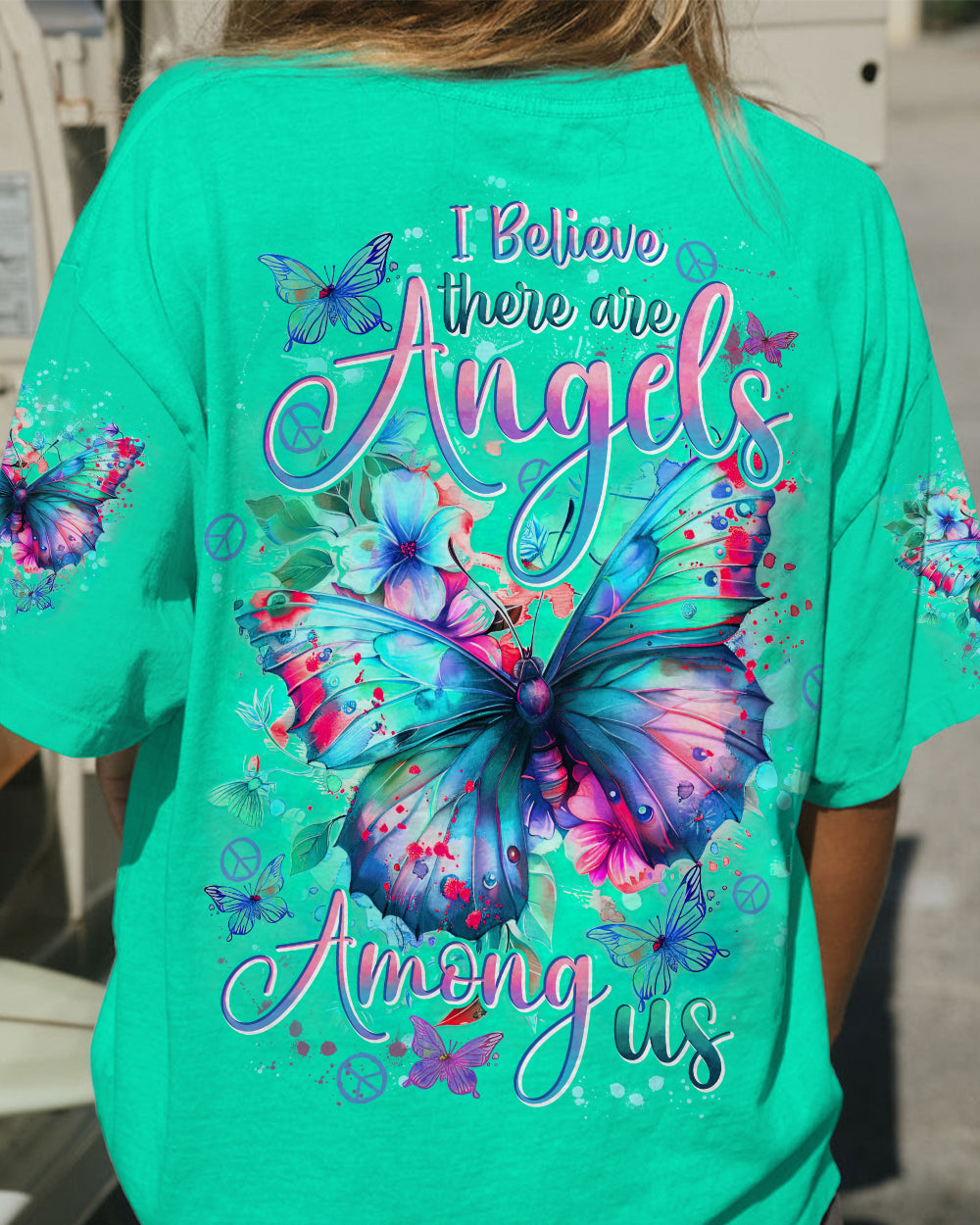 I BELIEVE THERE ARE ANGELS AMONG US ALL OVER PRINT - TYTD0504243