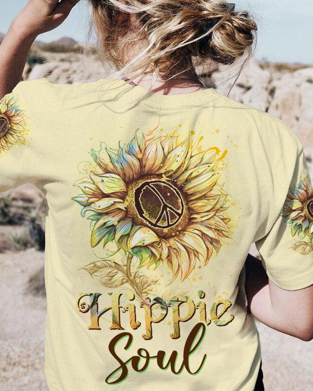 HIPPIE SOUL DRAWING SUNFLOWER ALL OVER PRINT - TLNZ1904231