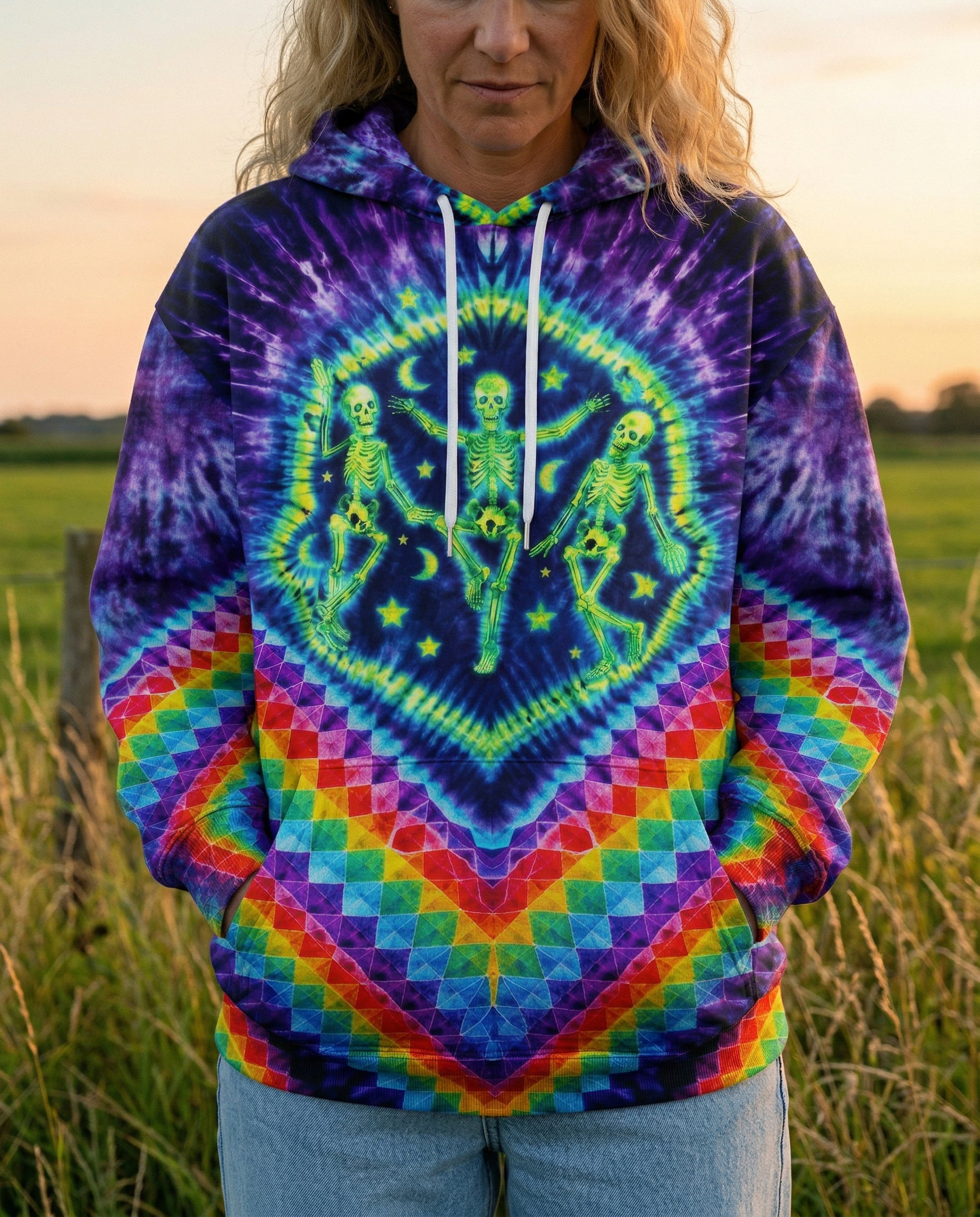 COSMIC DANCING SKELETON ALL OVER PRINT - TM0204261
