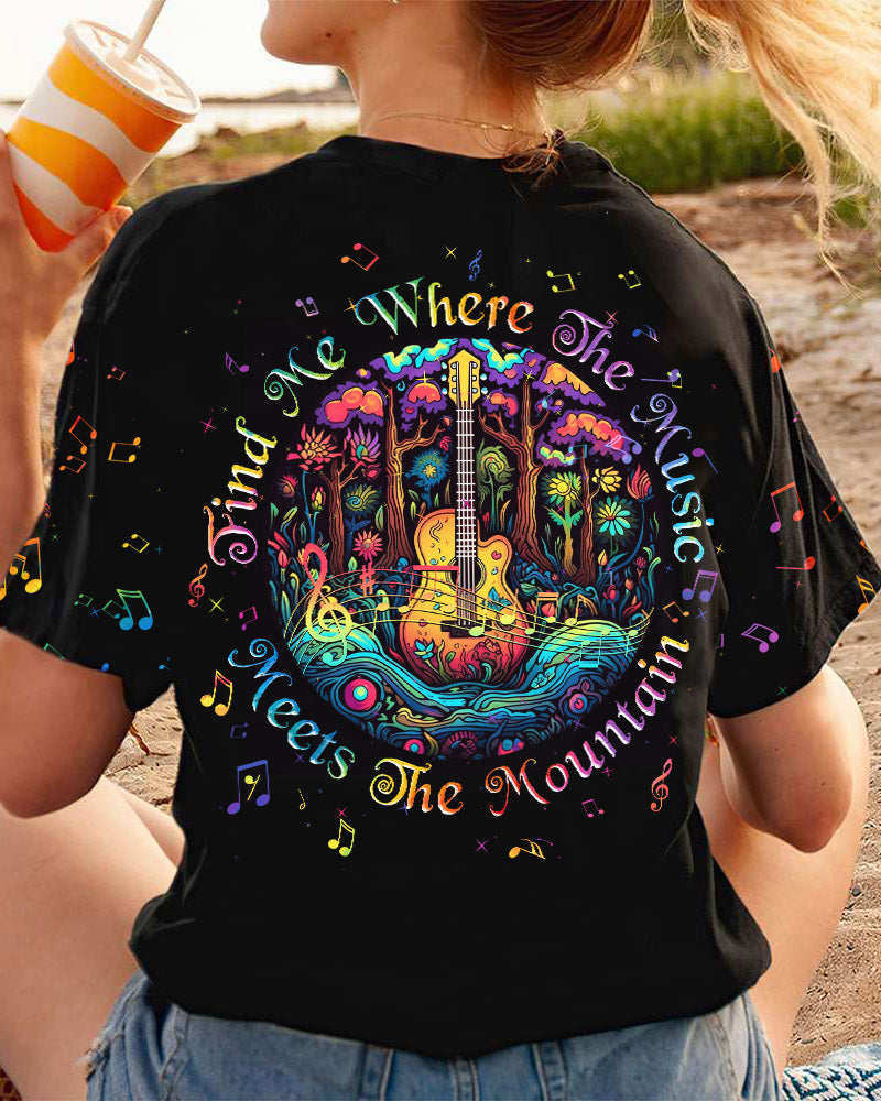FIND ME WHERE THE MUSIC MEETS THE MOUNTAIN GUITAR ALL OVER PRINT - TLNZ2605233
