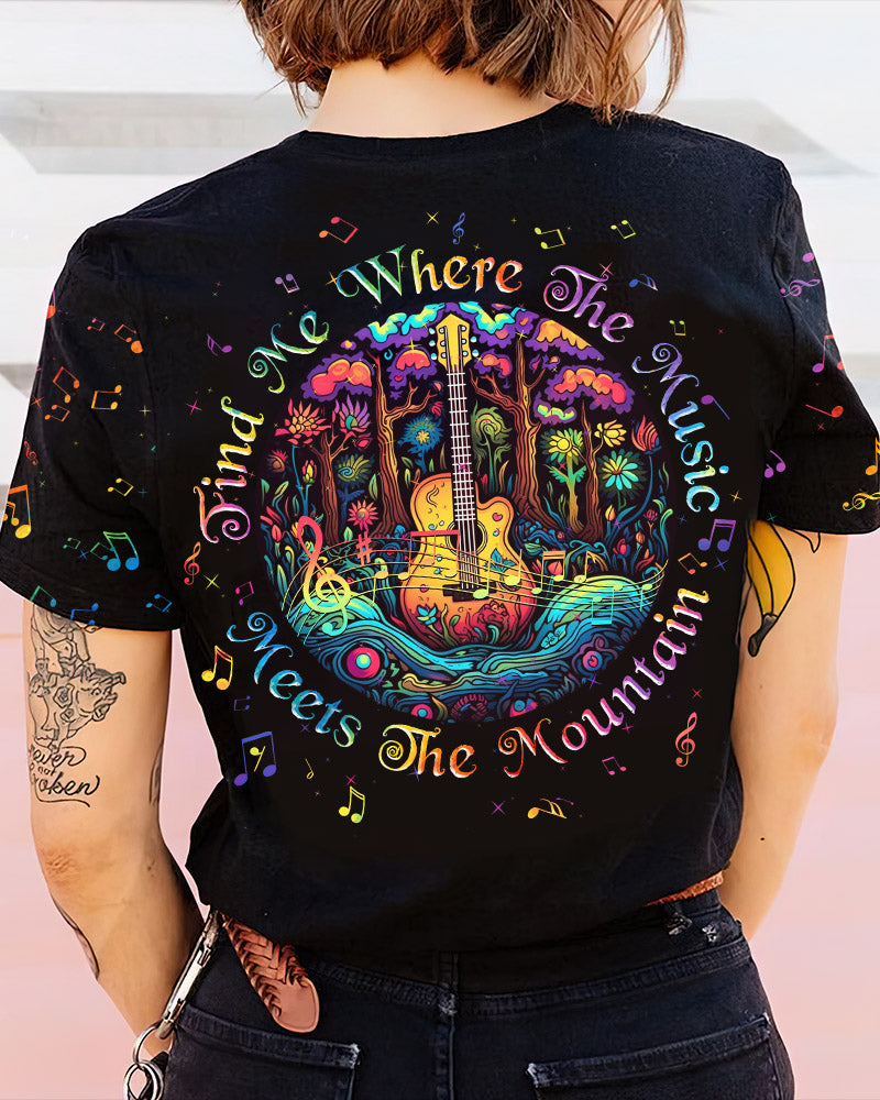 FIND ME WHERE THE MUSIC MEETS THE MOUNTAIN GUITAR ALL OVER PRINT - TLNZ2605233
