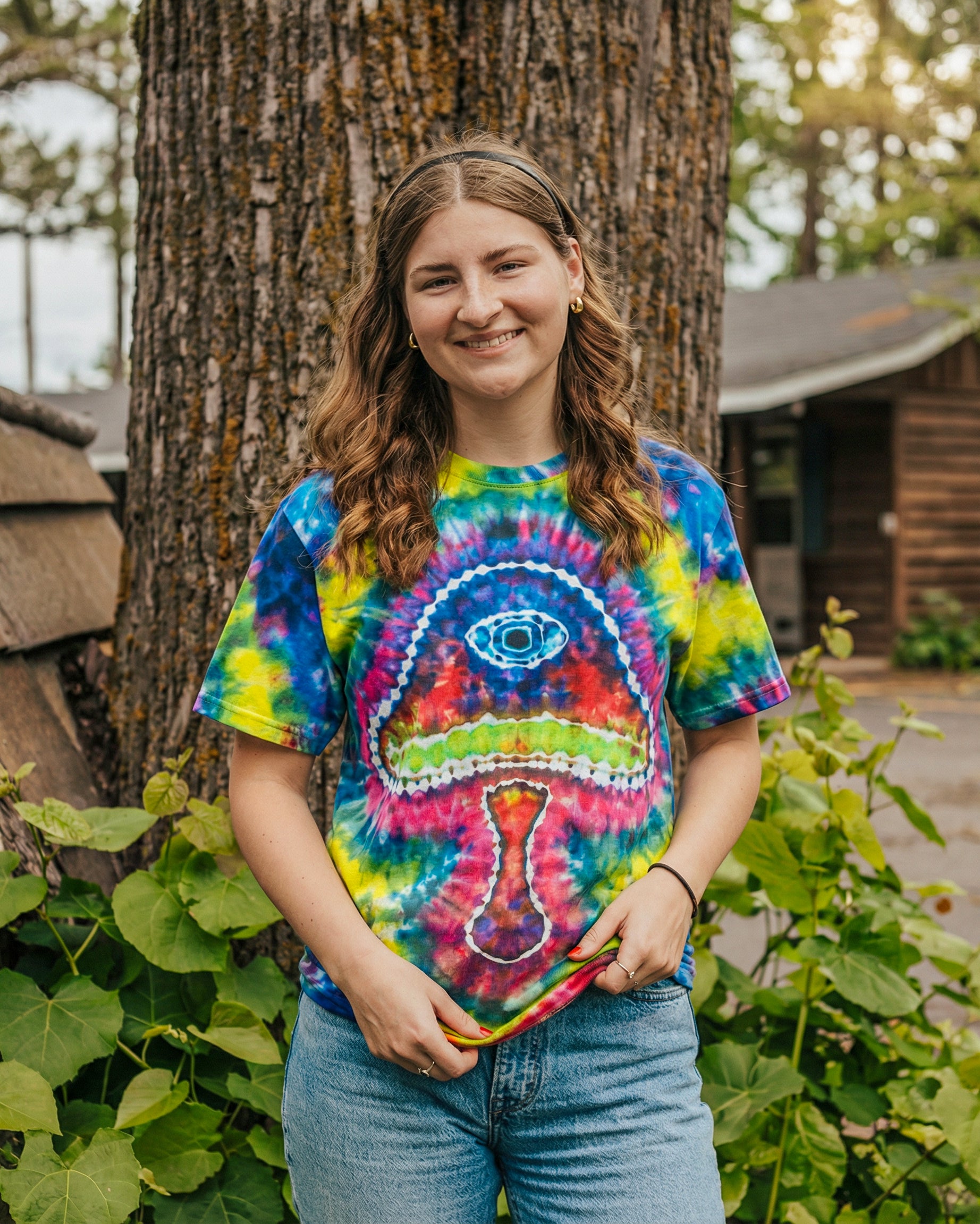PSYCHEDELIC MUSHROOM SWIRL ALL OVER PRINT - KM0104262
