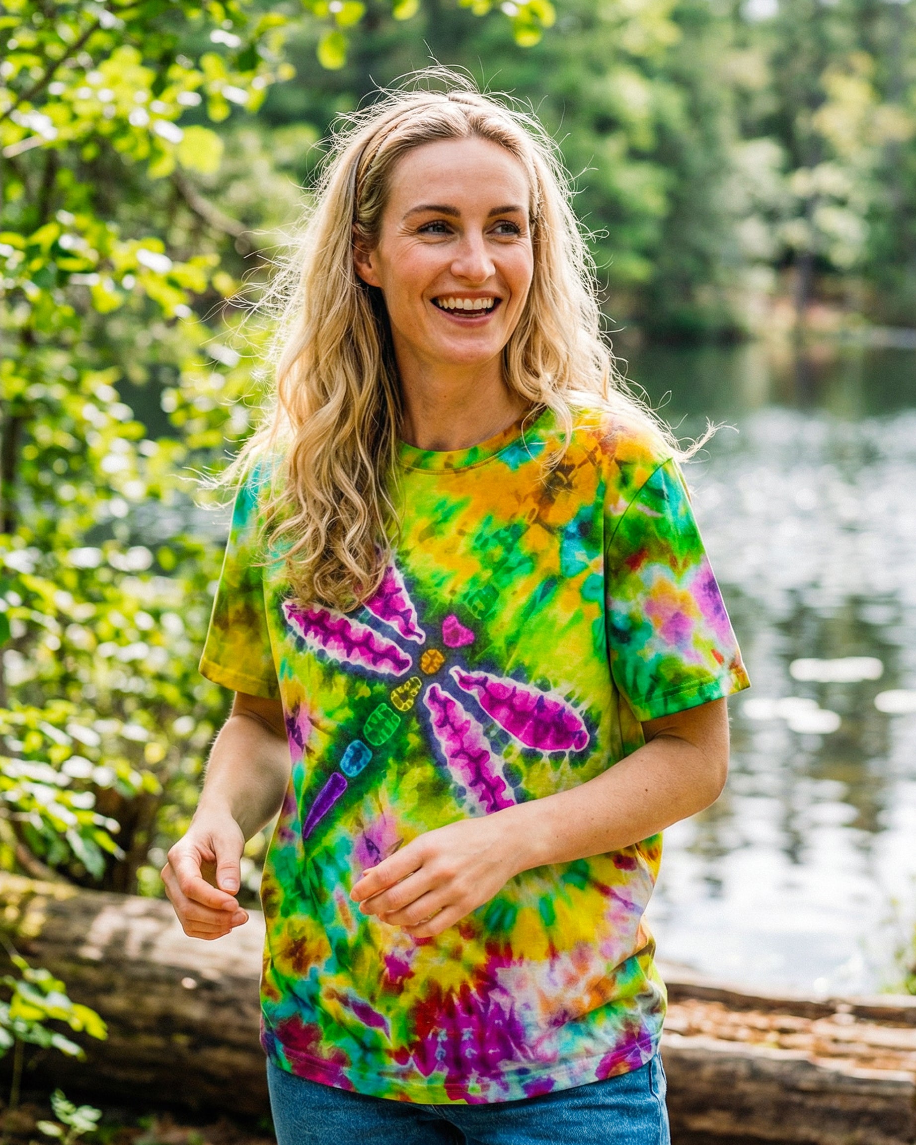 JUST BREATHE GOOD VIBES COLOR BURST ALL OVER PRINT - KM0604262