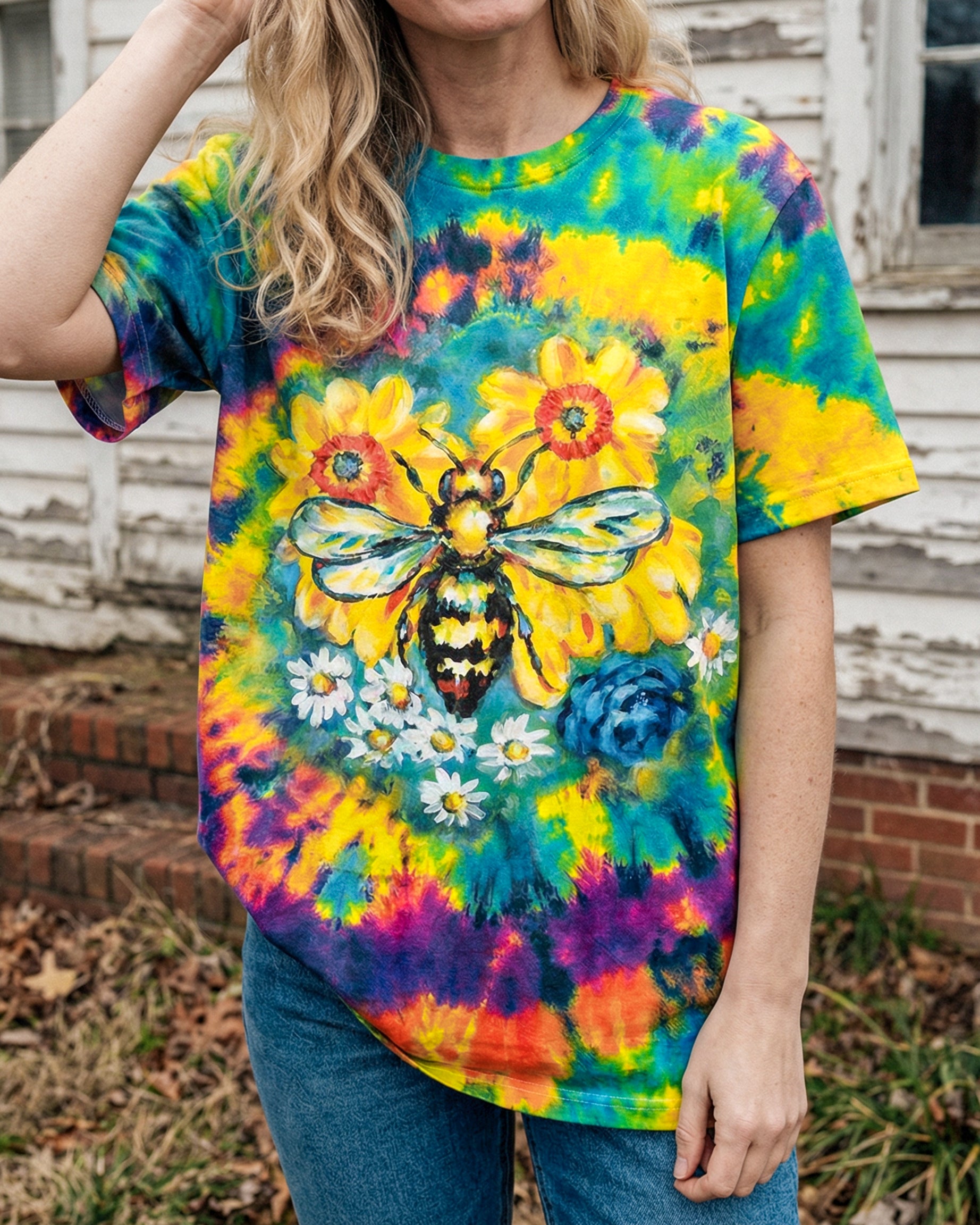 SUNFLOWER BEE WISDOM ALL OVER PRINT - RI2703261