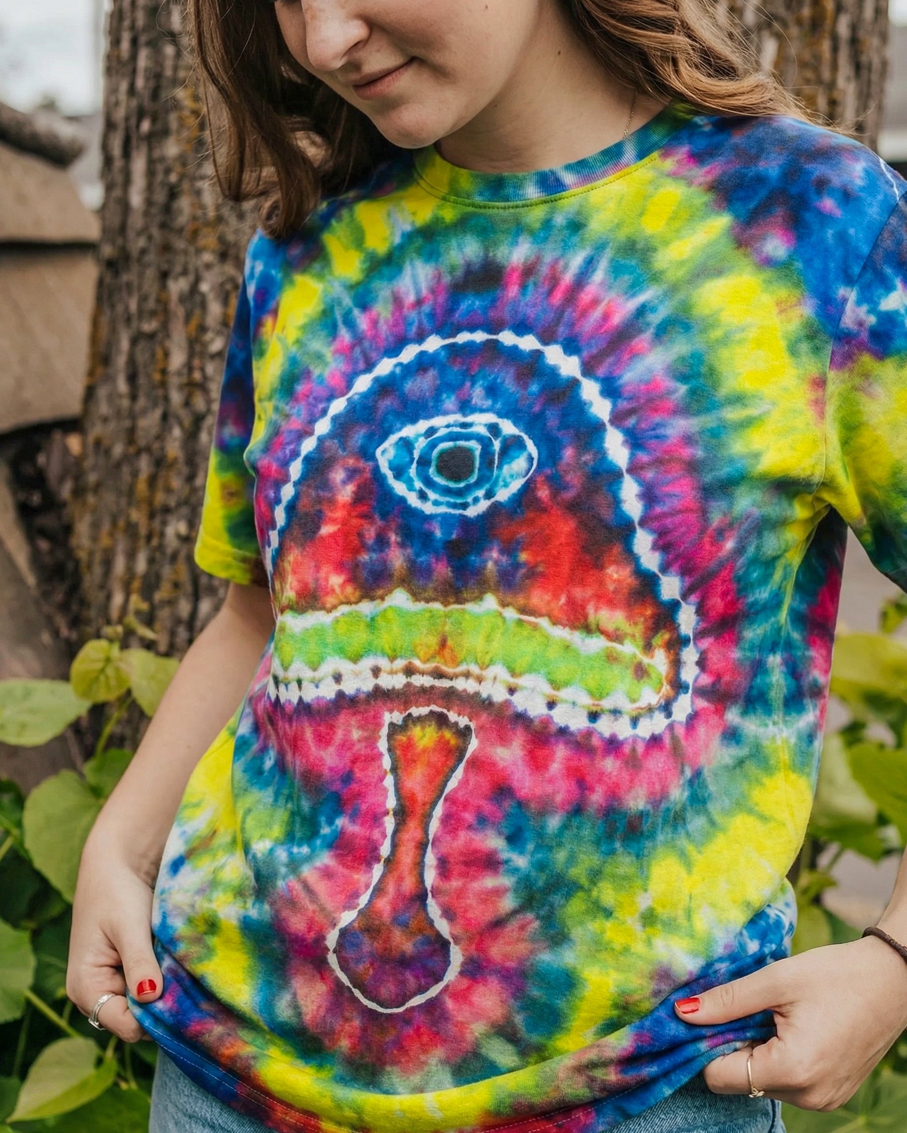 PSYCHEDELIC MUSHROOM SWIRL ALL OVER PRINT - KM0104262