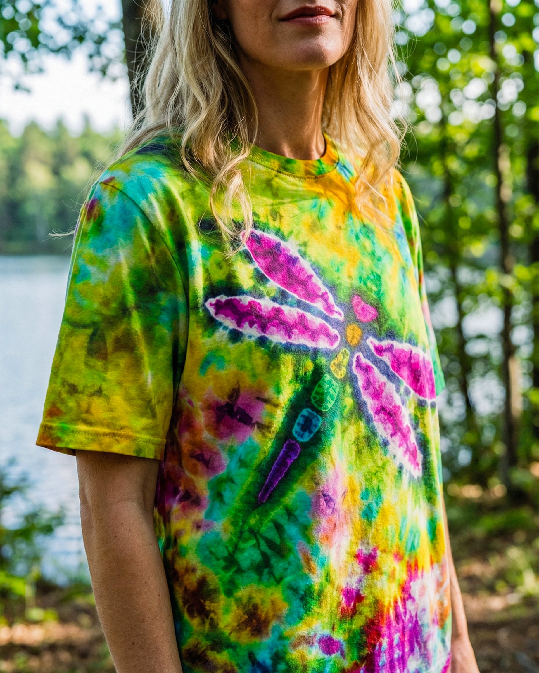 JUST BREATHE GOOD VIBES COLOR BURST ALL OVER PRINT - KM0604262