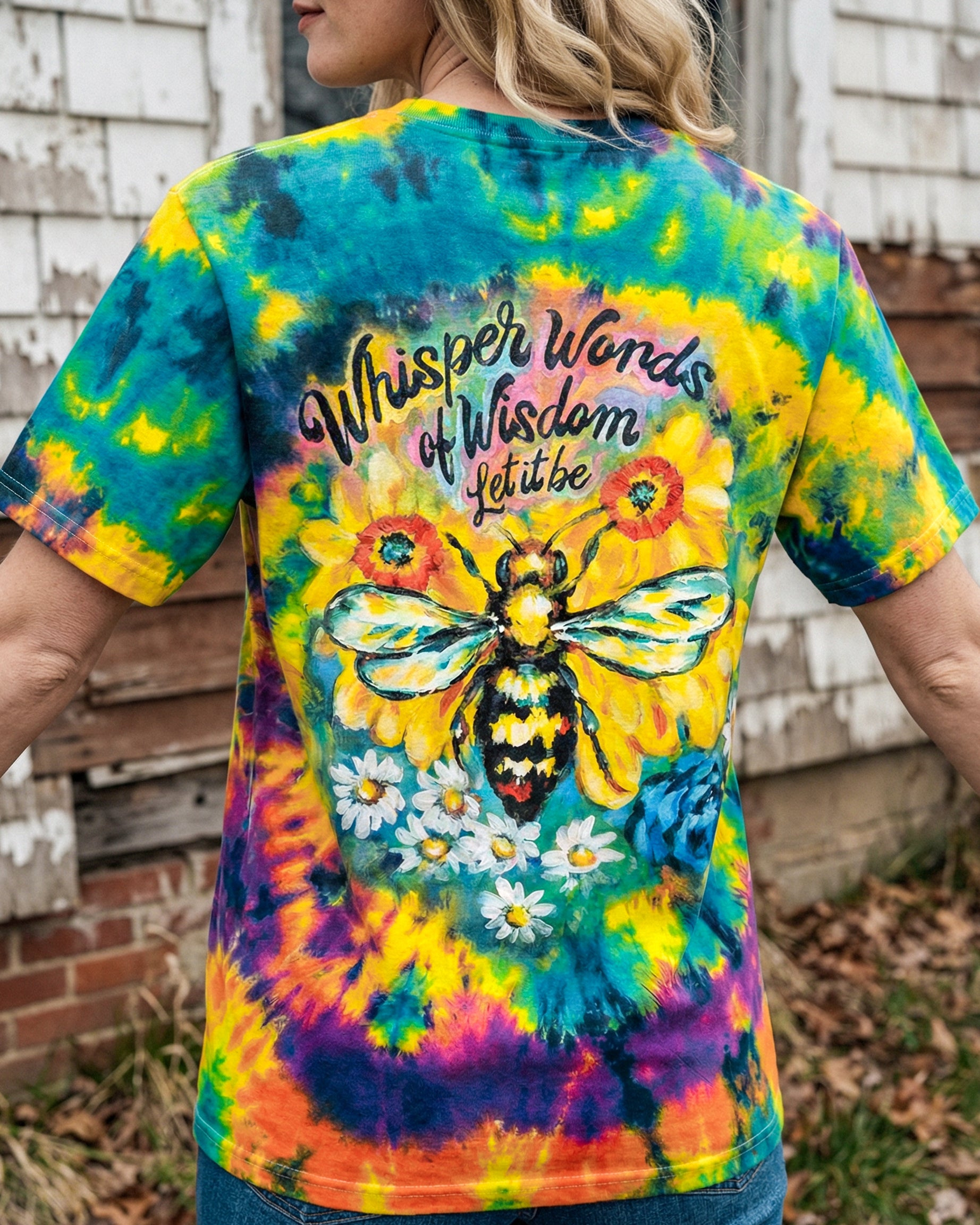 SUNFLOWER BEE WISDOM ALL OVER PRINT - RI2703261