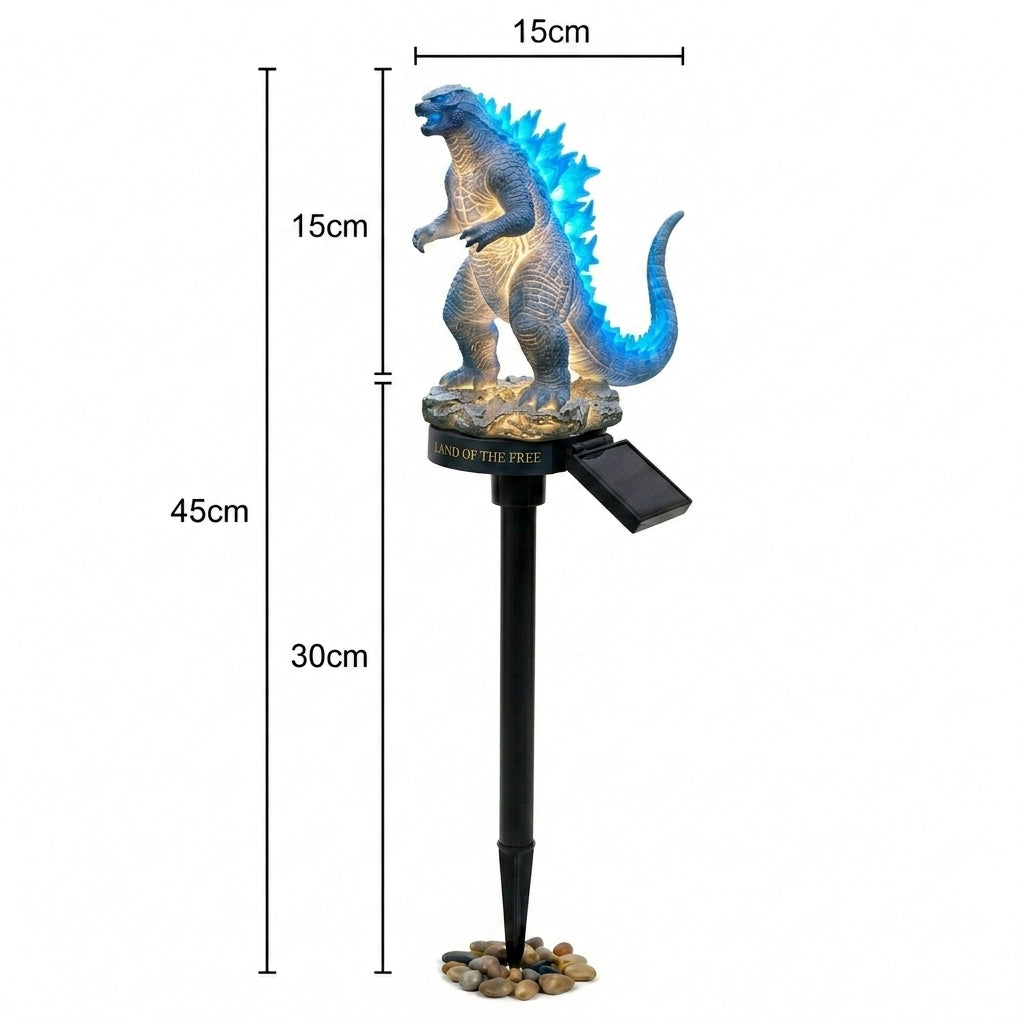 🌌🦖Kaiju King Solar Garden Light - Atomic Glow Edition