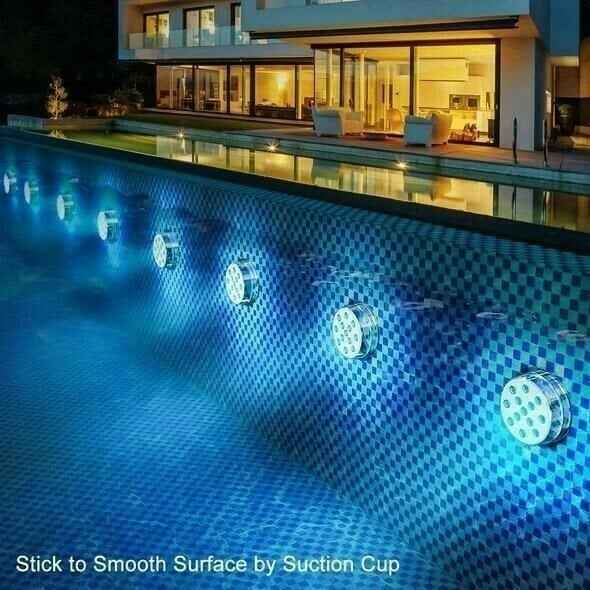🌈 Waterproof Pool LED Lights | Remote Control Underwater Lamps