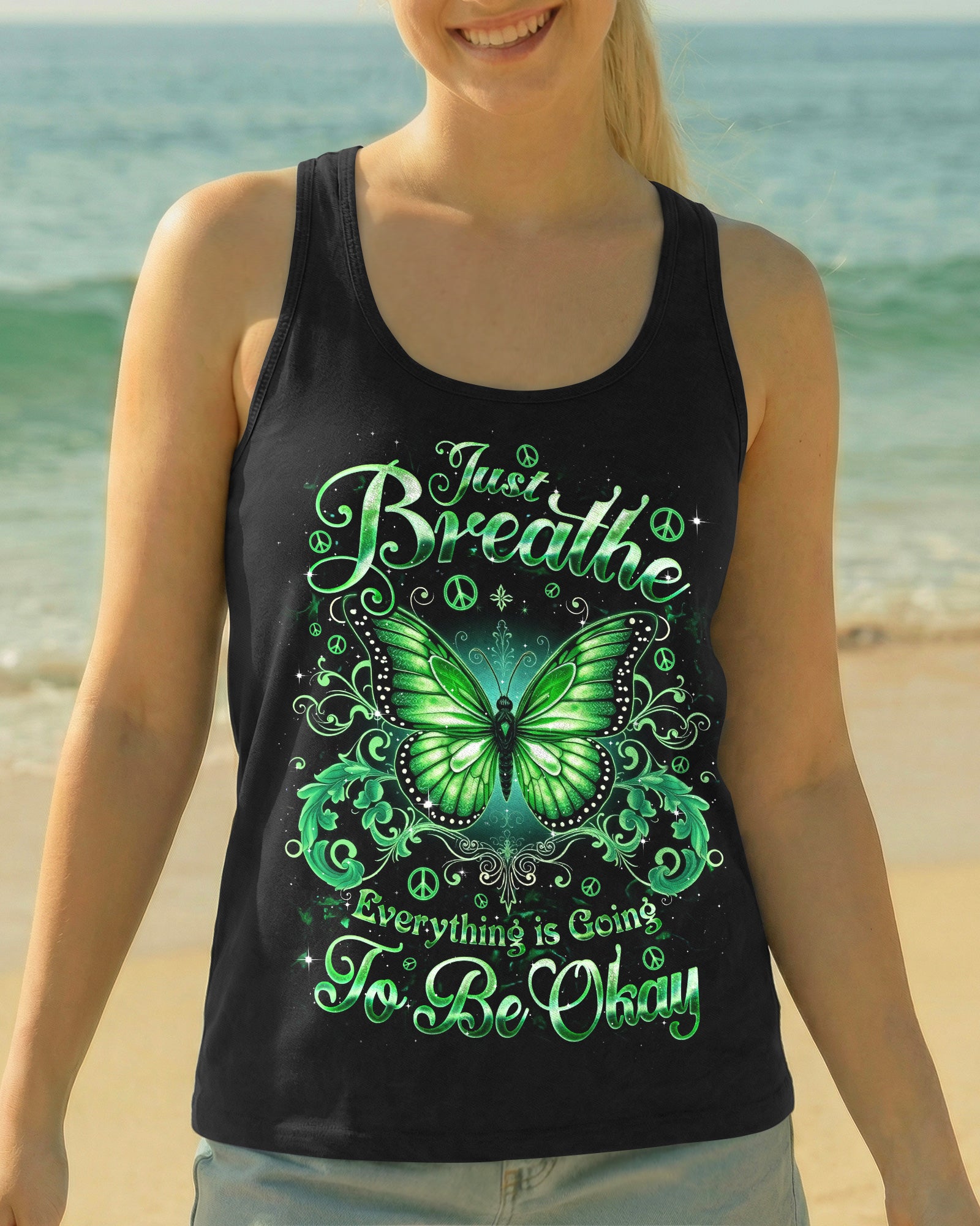 JUST BREATHE BUTTERFLY ALL OVER PRINT - TYQY2803262