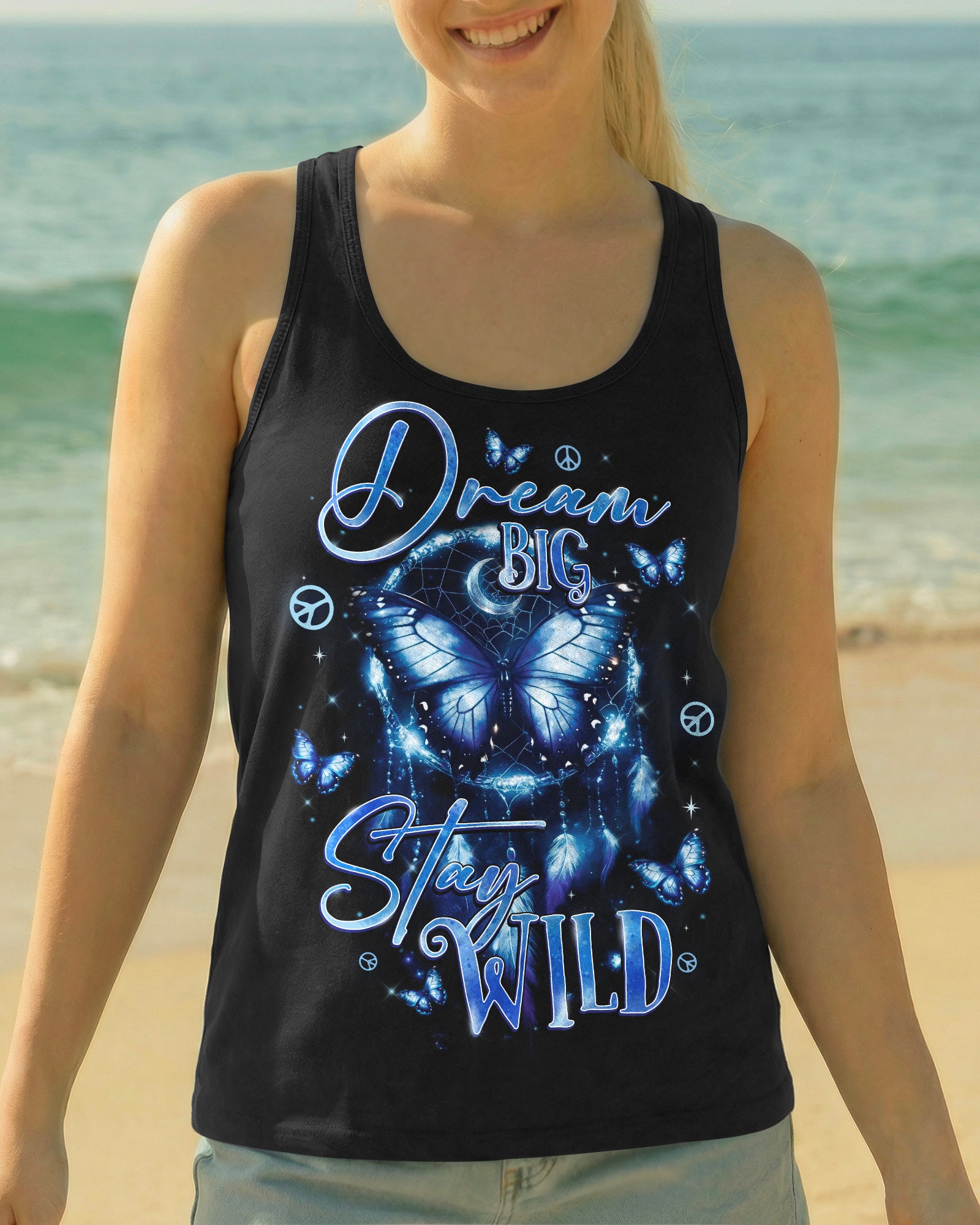 DREAM BIG STAY WILD BUTTERFLY ALL OVER PRINT  - TYTD0602251