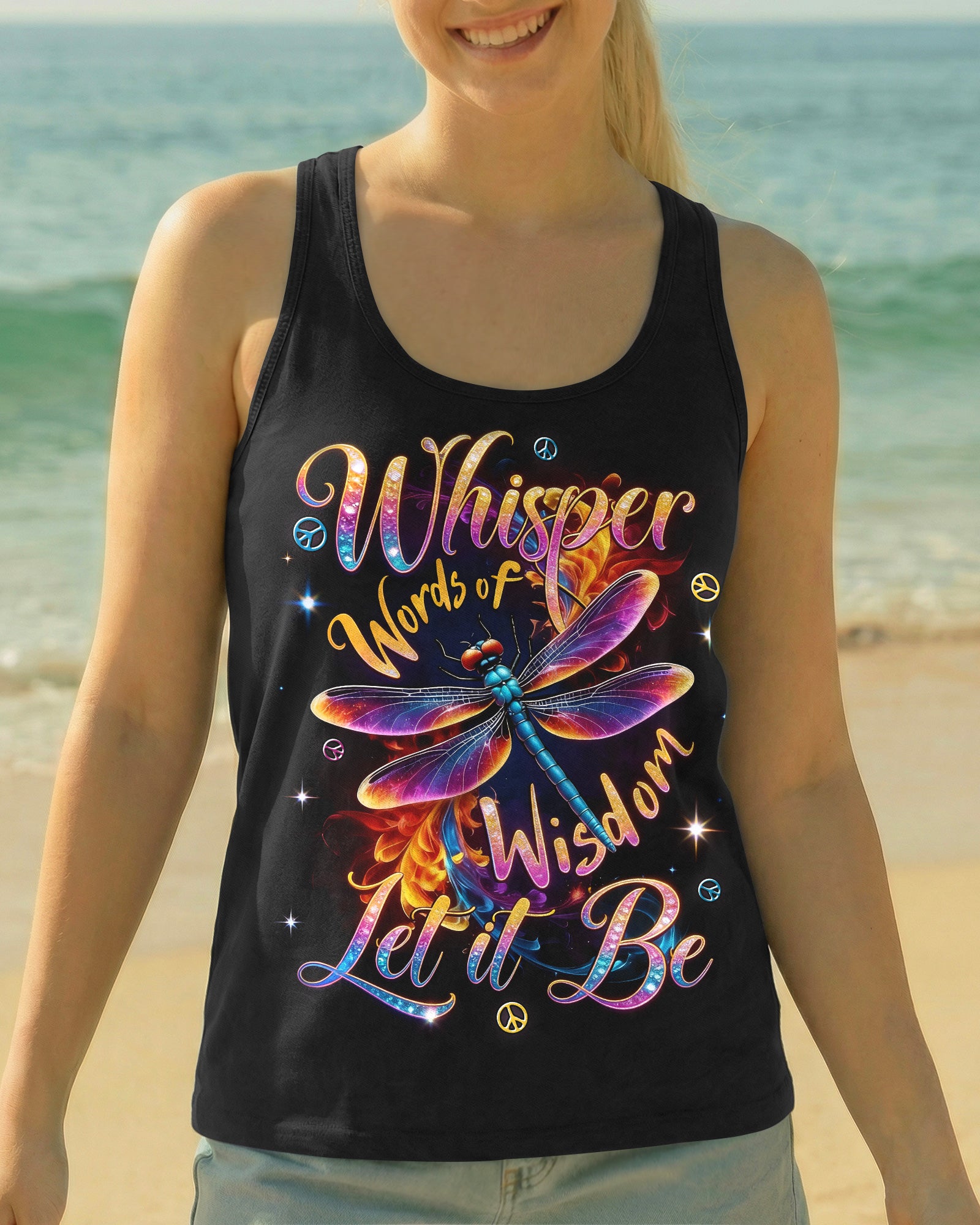 WHISPER WORDS OF WISDOM LET IT BE DRAGONFLY ALL OVER PRINT - TYTD0902261