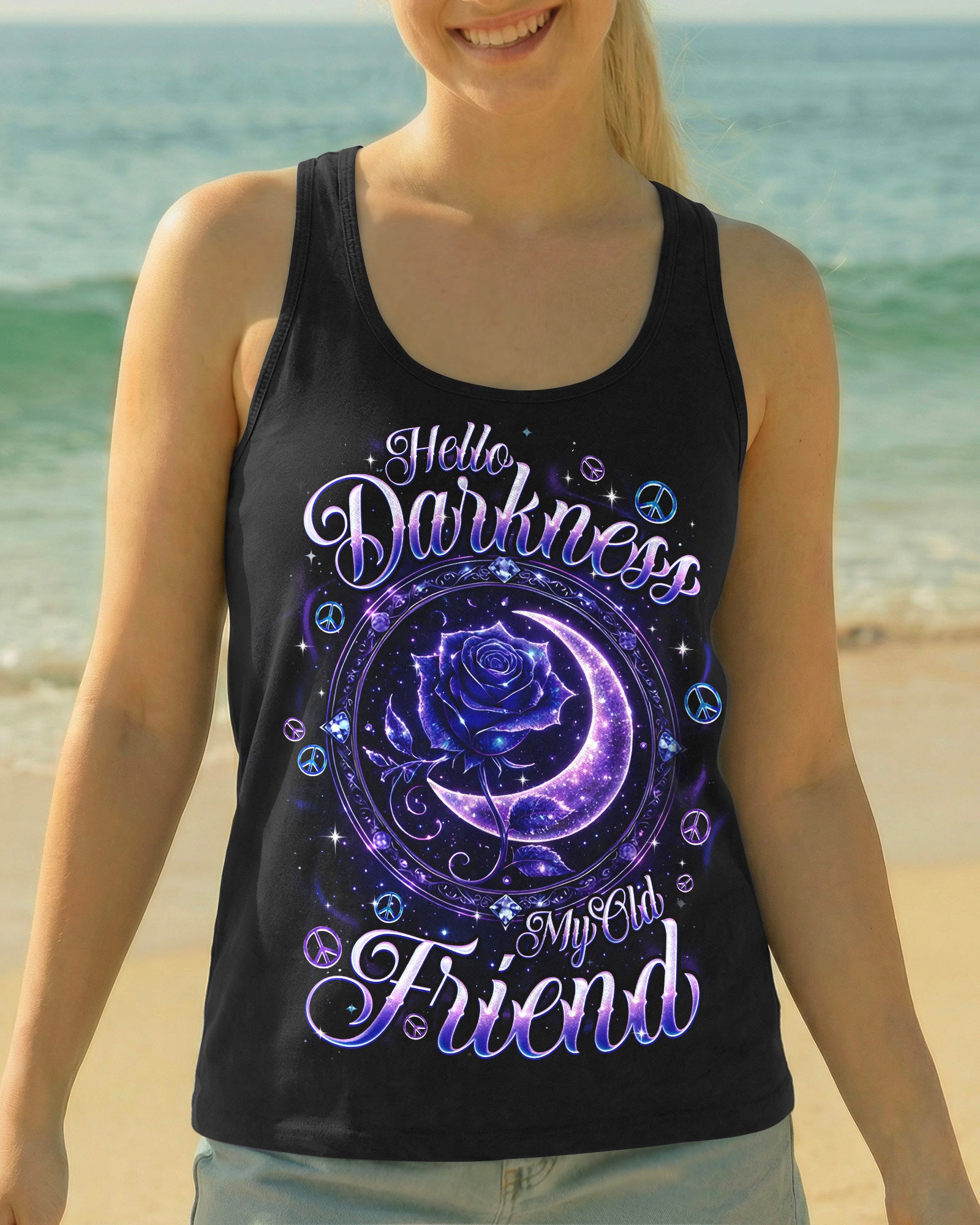 HELLO DARKNESS MY OLD FRIEND ROSE ALL OVER PRINT - TYQY2702261