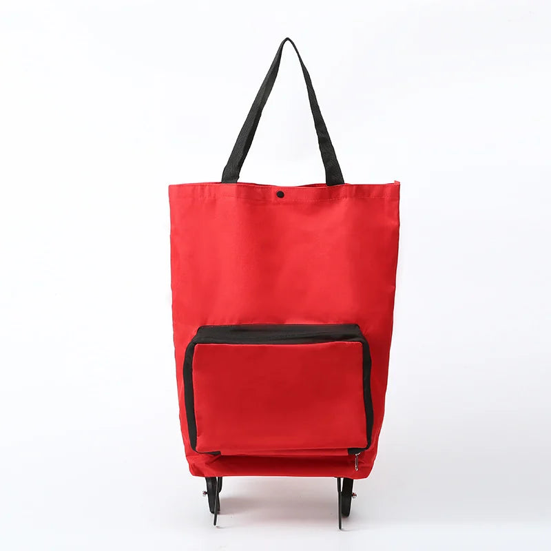 🛍️✨ 🔥LIMITED-TIME SALE🔥 2-in-1 Expandable Rolling Shopping Tote 🛍️🛞 Hidden Wheels, Expandable Zip & 44LB Capacity