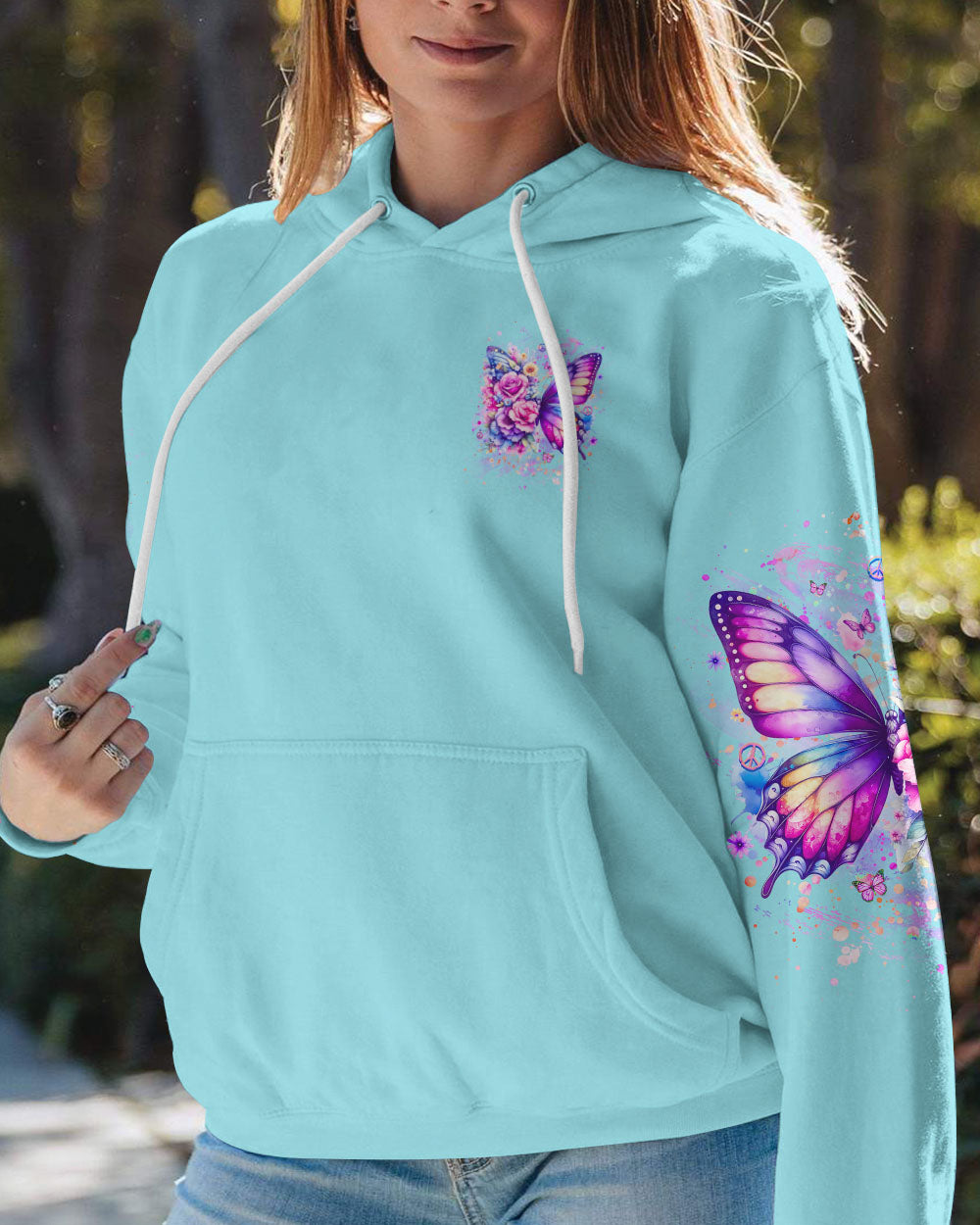 IF NOTHING EVER CHANGED BUTTERFLY ALL OVER PRINT - YHHG0907243