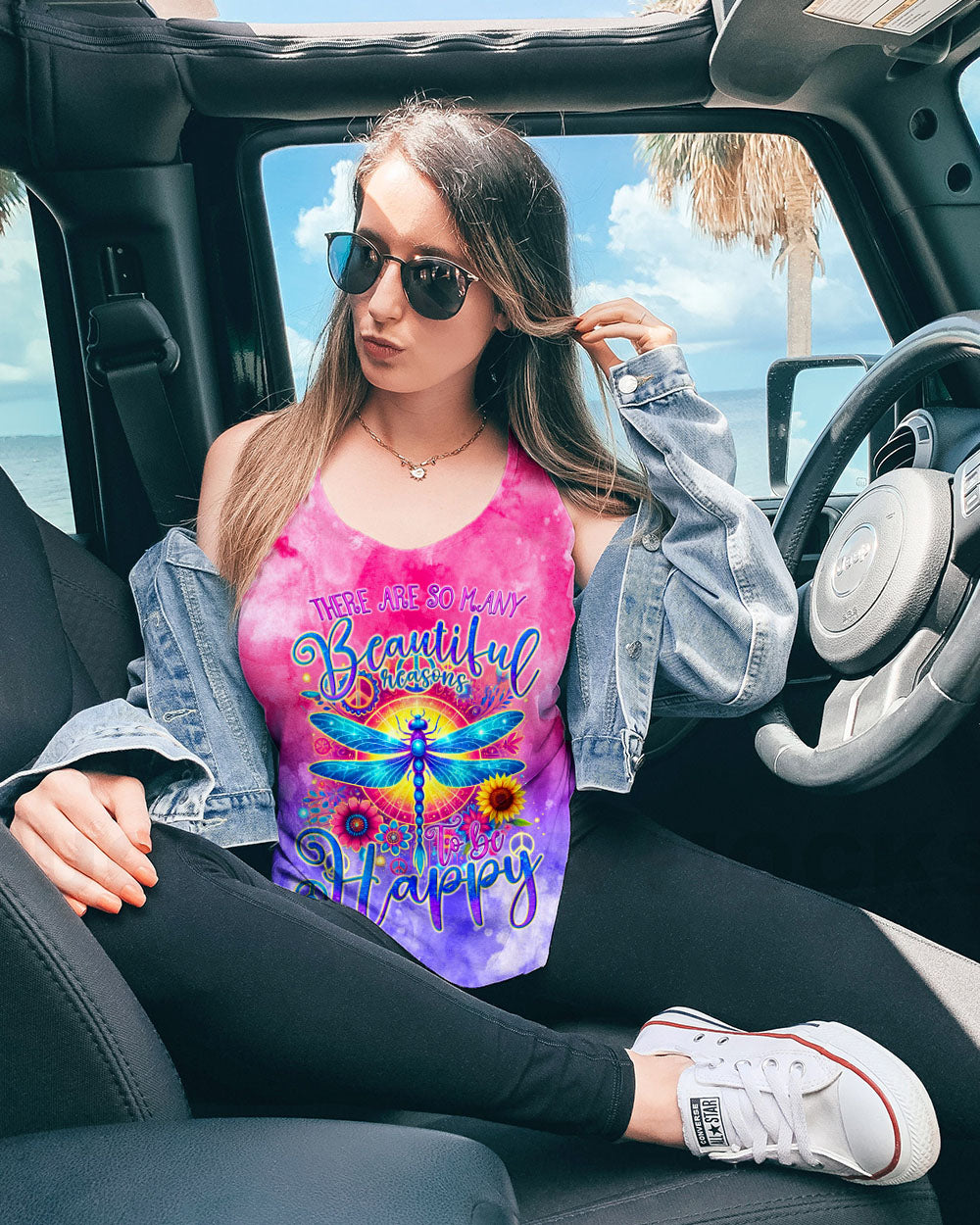 BEAUTIFUL REASONS TO BE HAPPY DRAGONFLY ALL OVER PRINT - TYQY1907245