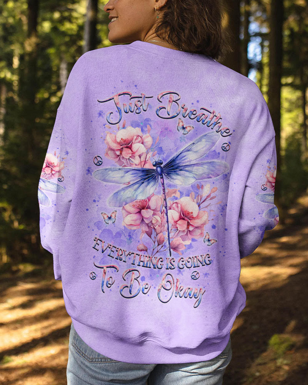 JUST BREATHE DRAGONFLY ALL OVER PRINT - YHKD1605243