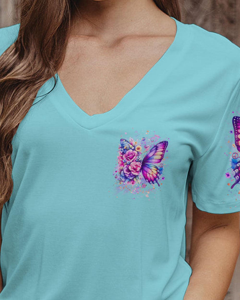 IF NOTHING EVER CHANGED BUTTERFLY ALL OVER PRINT - YHHG0907243