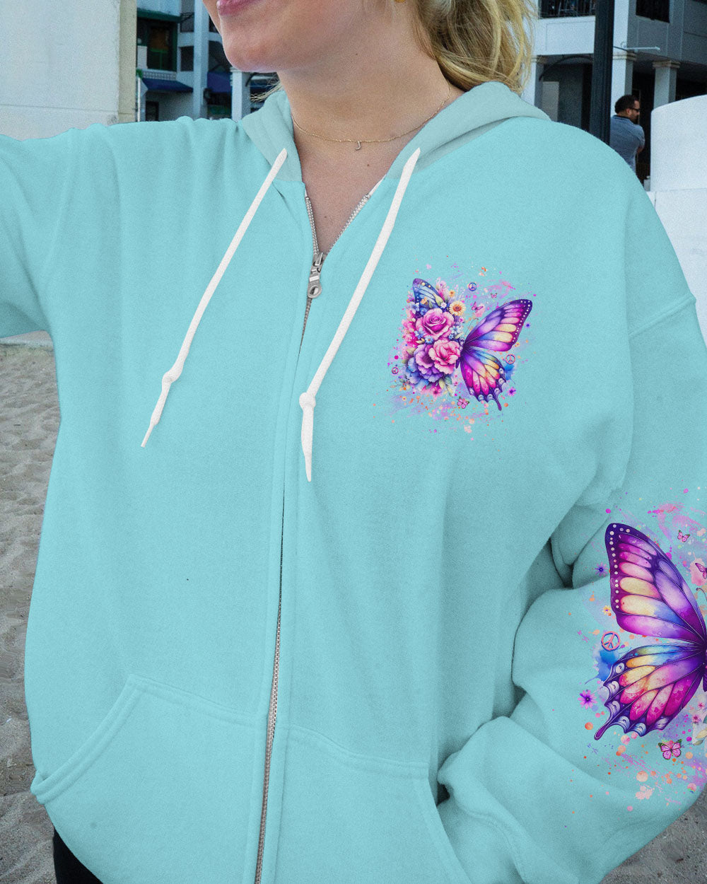 IF NOTHING EVER CHANGED BUTTERFLY ALL OVER PRINT - YHHG0907243