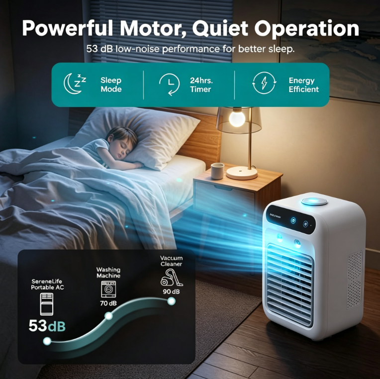 Mini Portable 3-in-1 Quiet Air Conditioner|Rechargeable & USB-Powered