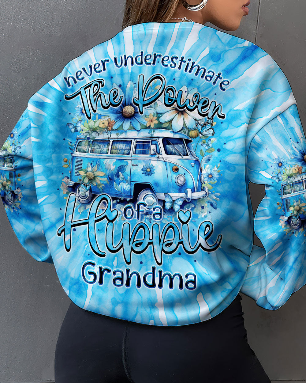 HIPPIE GRANDMA TIE DYE ALL OVER PRINT - TYTM2208231