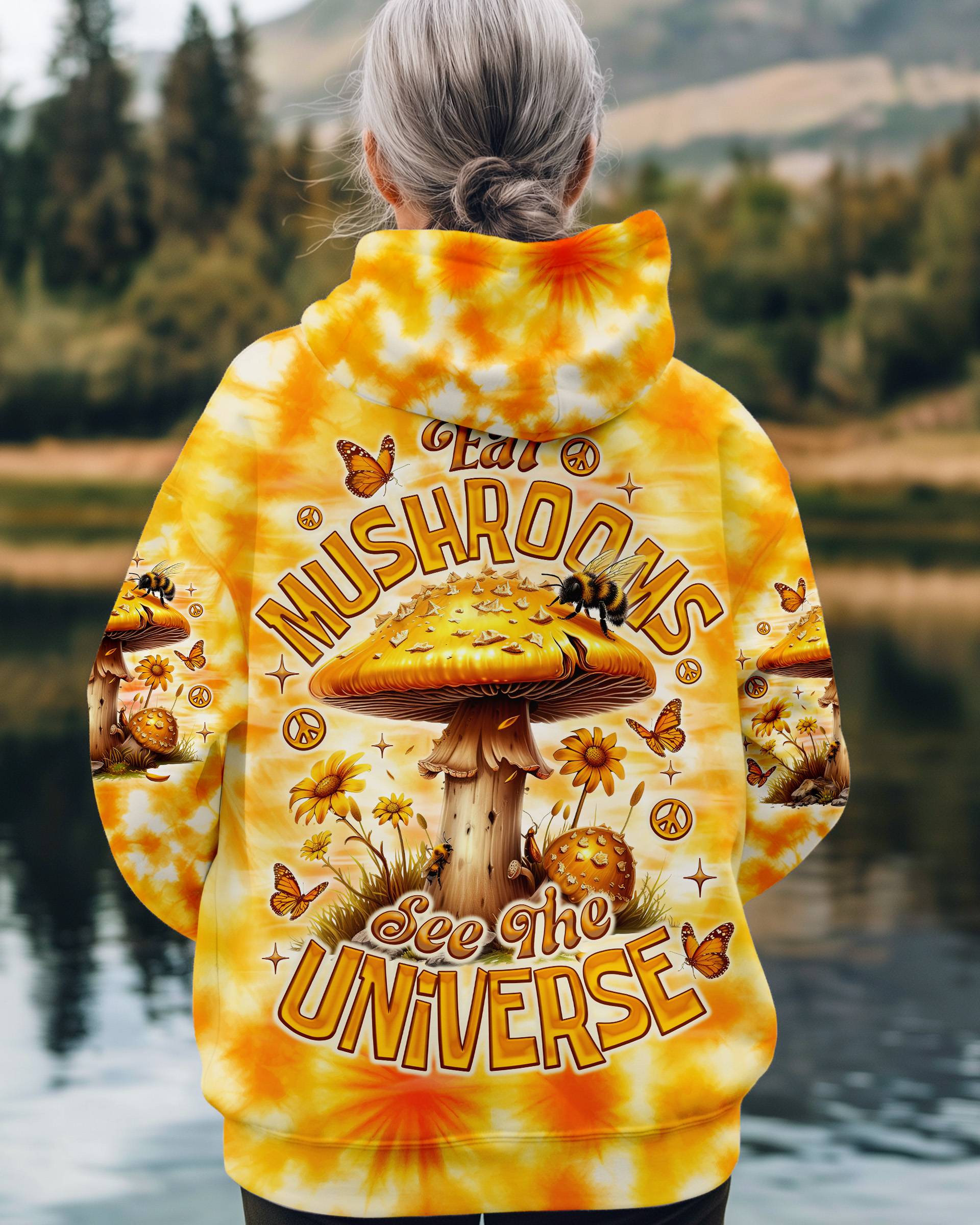 EAT MUSHROOMS SEE THE UNIVERSE TIE DYE ALL OVER PRINT - TLNO0610253