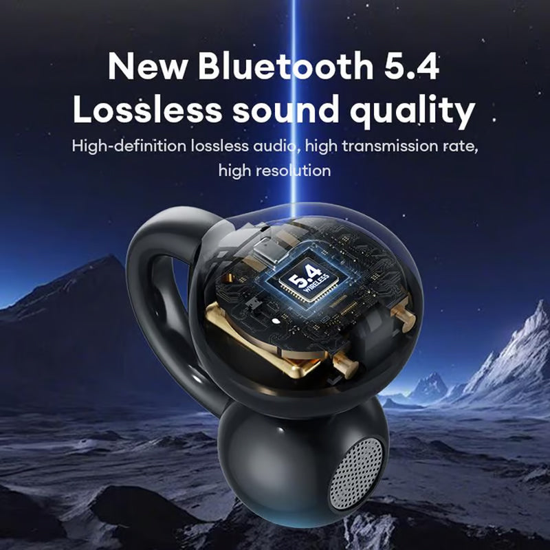 🎧🔥2025 HOT SALE🔥Bone Conduction Wireless Bluetooth Ear Clip Earphones with Touch Screen