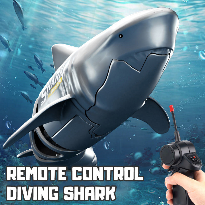 🦈 60% OFF NOW!🌊 Remote Control Diving Shark Toy – Realistic Swimming Action & Waterproof – Interactive Pool Bath Gift for Kids 🎁