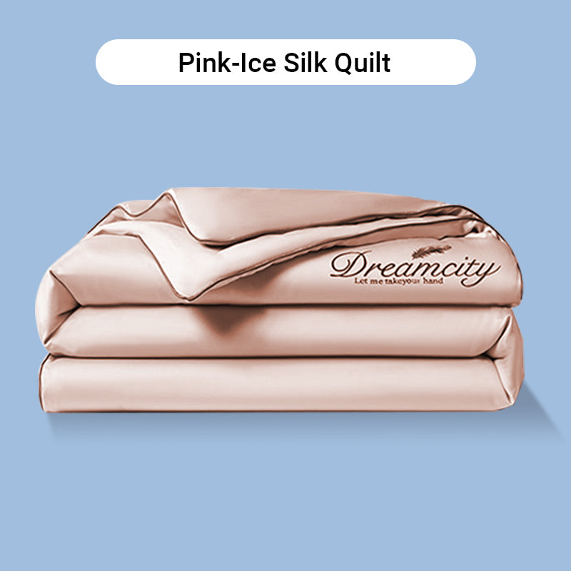 ⏰Last Day Sale 65% OFF🥰 ✨Summer Simple Ice Silk Quilt❄️ Ultra Cool Anti-Sweat Thin Quilt, Machine Washable Bedding
