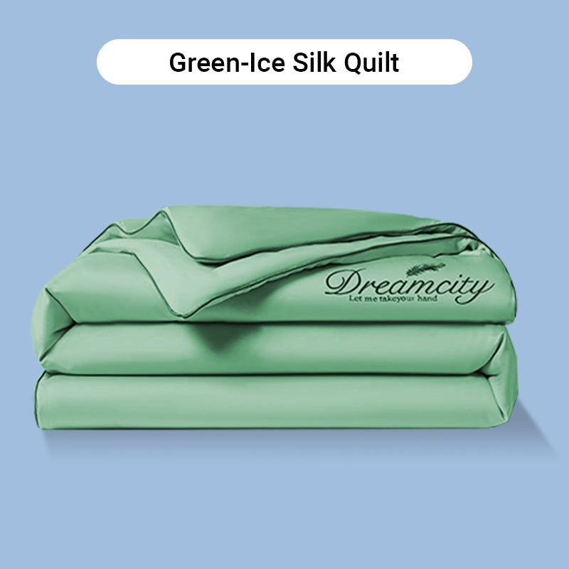 ⏰Last Day Sale 65% OFF🥰 ✨Summer Simple Ice Silk Quilt❄️ Ultra Cool Anti-Sweat Thin Quilt, Machine Washable Bedding