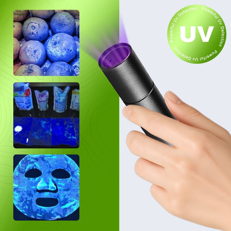 🥳2026 HOT SALE🥳💞50K+ SOLD!🌿🔦 50% OFF! UV Black Light Flashlight – Detect residues on veggies & fruits. Easy home inspection for peace of mind. Food safety made simple. 🍓✨