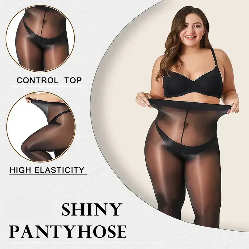 🏆 BUY 1 GET 1 FREE! 🔥 Transparent High-Waisted Tights for Women - Sheer & Comfortable 👑✨
