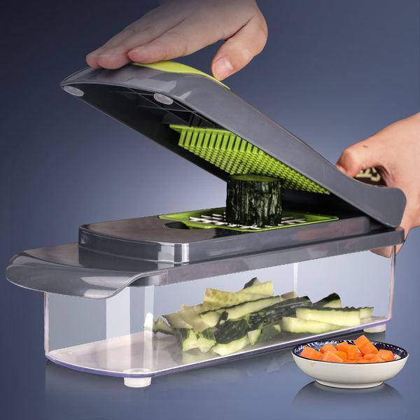 ✨Multifunction vegetable slicer – stainless steel blades, easy to clean, multiple cooking modes🥗