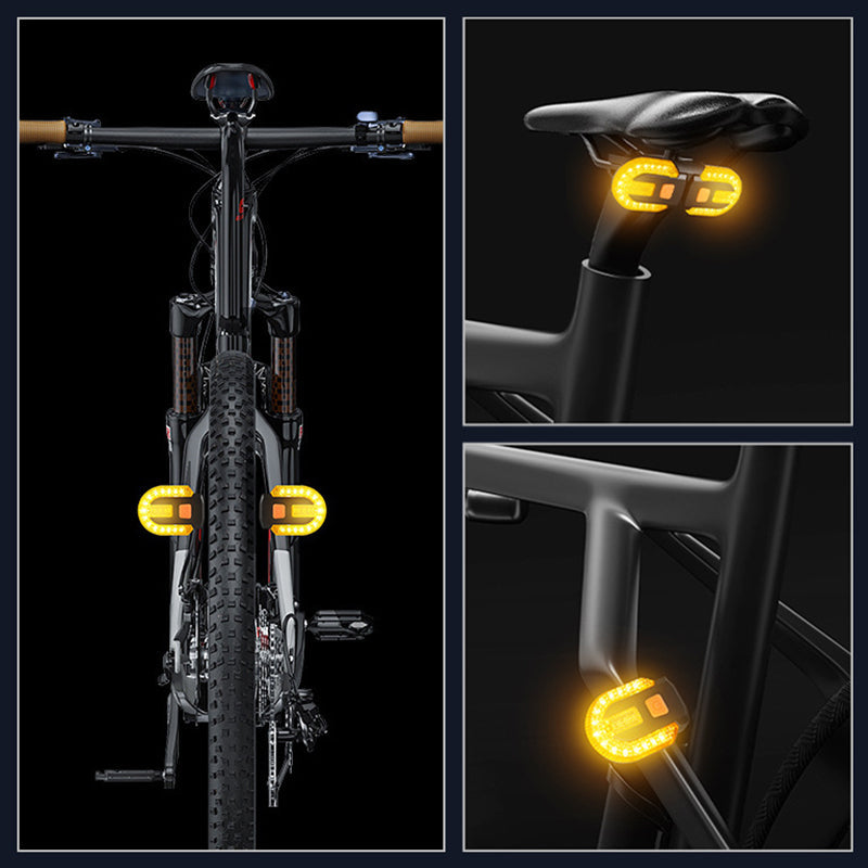 🚴 40% OFF NOW! 🔦 Bicycle Wireless Remote Control Turning Tail Light – Auto Brake Sensor, 30+ Light Modes & USB Rechargeable ⚡