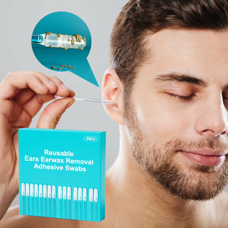 🔥Buy 1 Get 2 Free!!! 🔥Reusable Earwax Removal Adhesive Swabs👂🏻