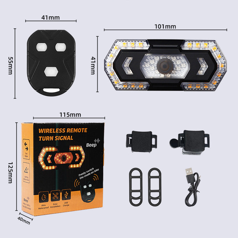 🔥Wireless Control Bike Turning Signal Tail Light
