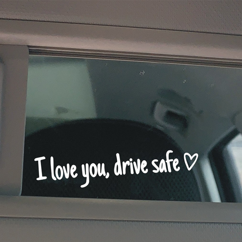 💗I Love You Drive Safe Car Rearview Mirror Decal👱‍♂️