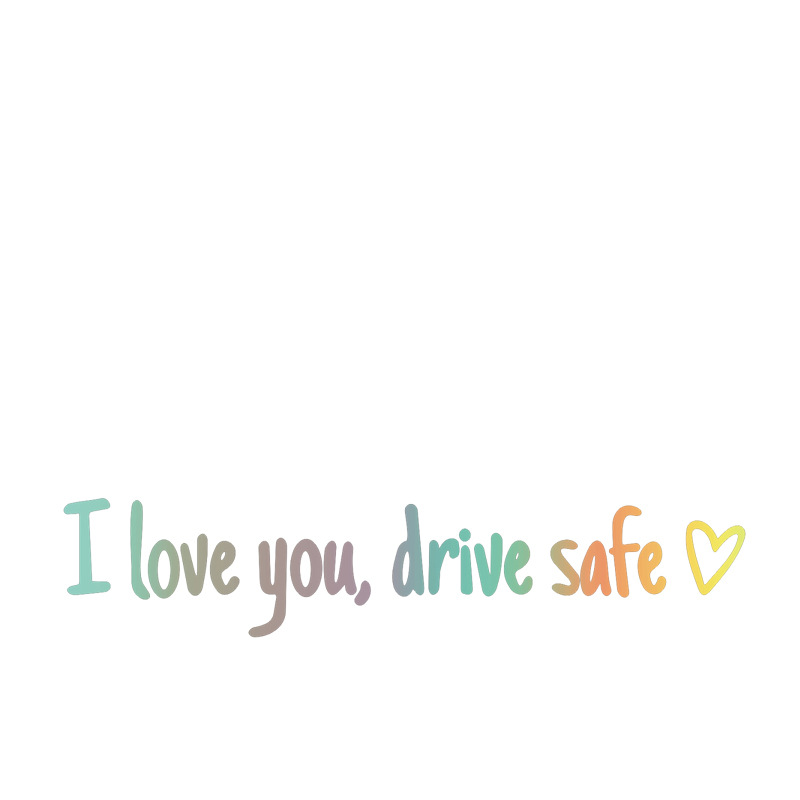 💗I Love You Drive Safe Car Rearview Mirror Decal👱‍♂️
