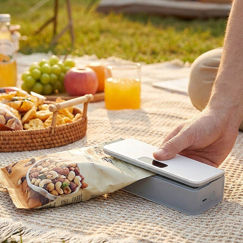 ✨ Rechargeable 2-in-1 Mini Bag Sealer with Cutter! 🛍️