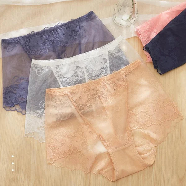 🔥Buy 1 Get 2 free ！🔥Ladies Silk Lace Handmade Panties