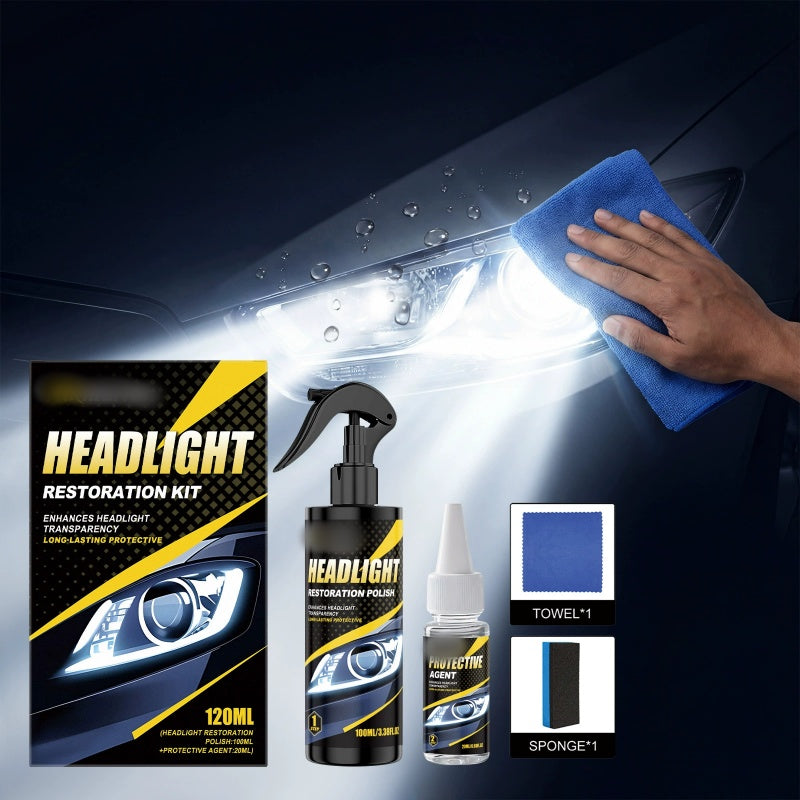 🔥Hot sale -50% OFF🚗 Professional Headlight Polish & Sealant Kit | Restore & Protect Headlights in Minutes