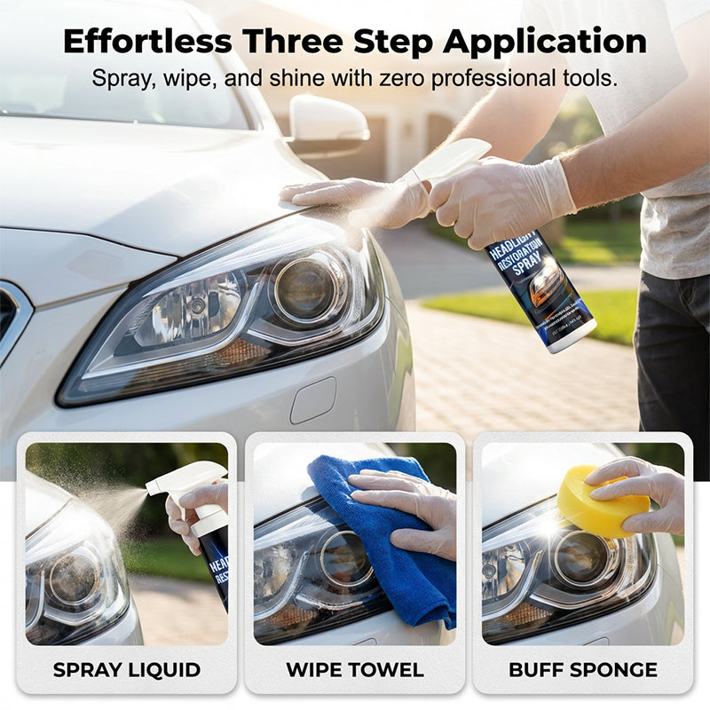 🔥🔥Professional Headlight Restoration Spray Kit