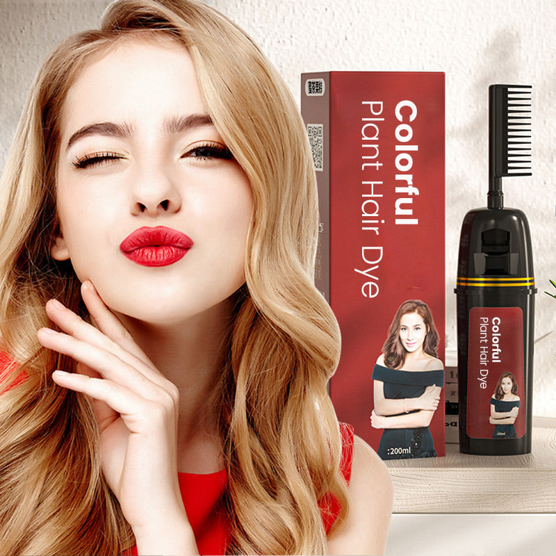 💇‍♀️ Colorful Plant Hair Dye – With Innovative Comb Applicator!🌈